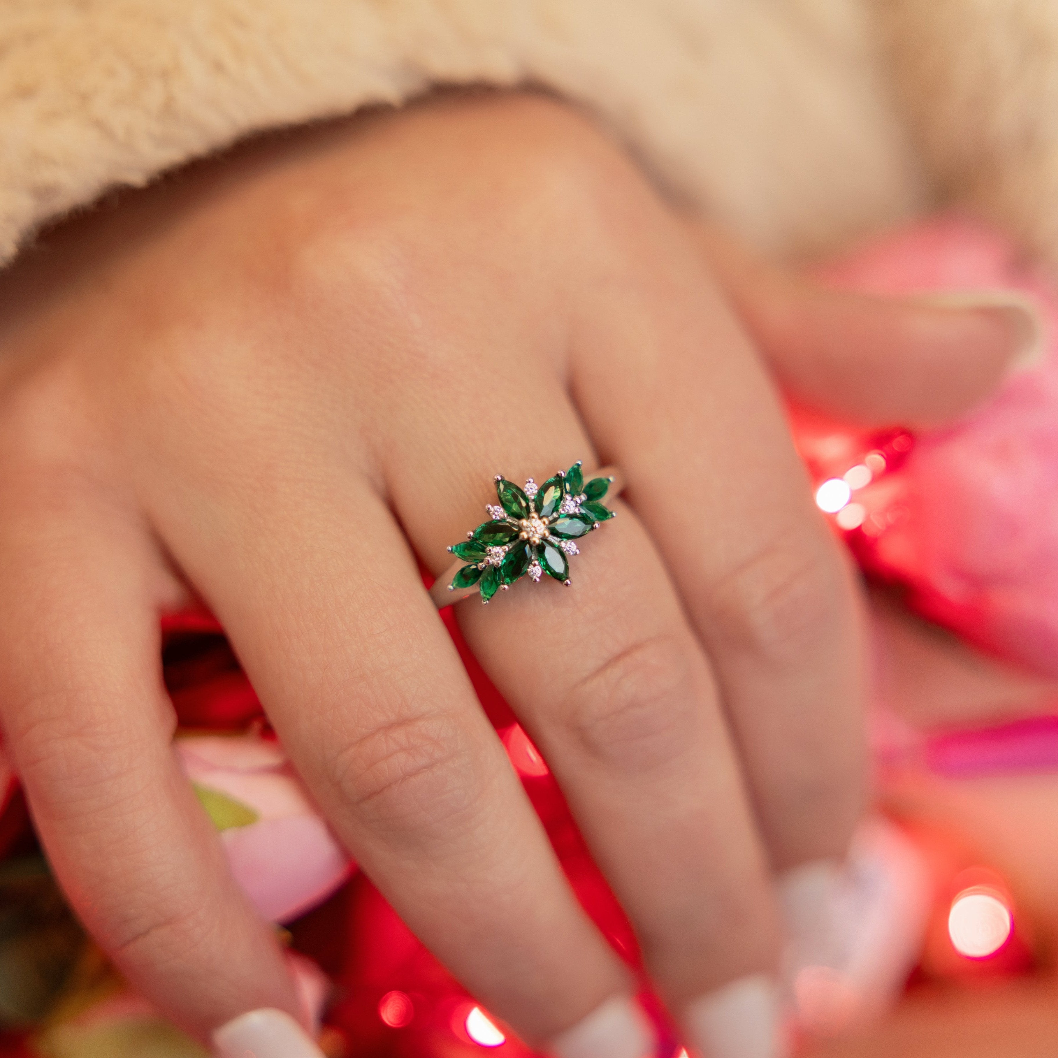 Sage Statement Ring - Perfect for the Holidays!