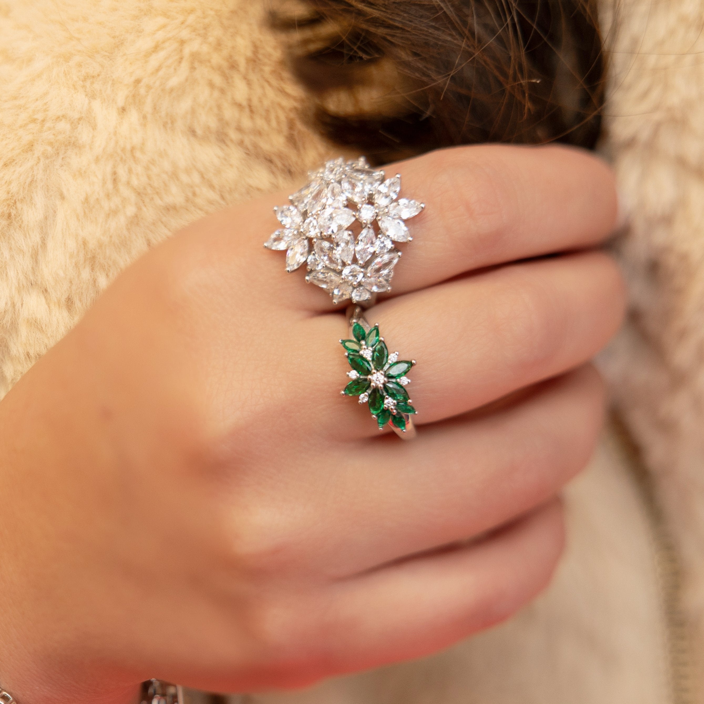 Winter Blossom Cocktail Ring