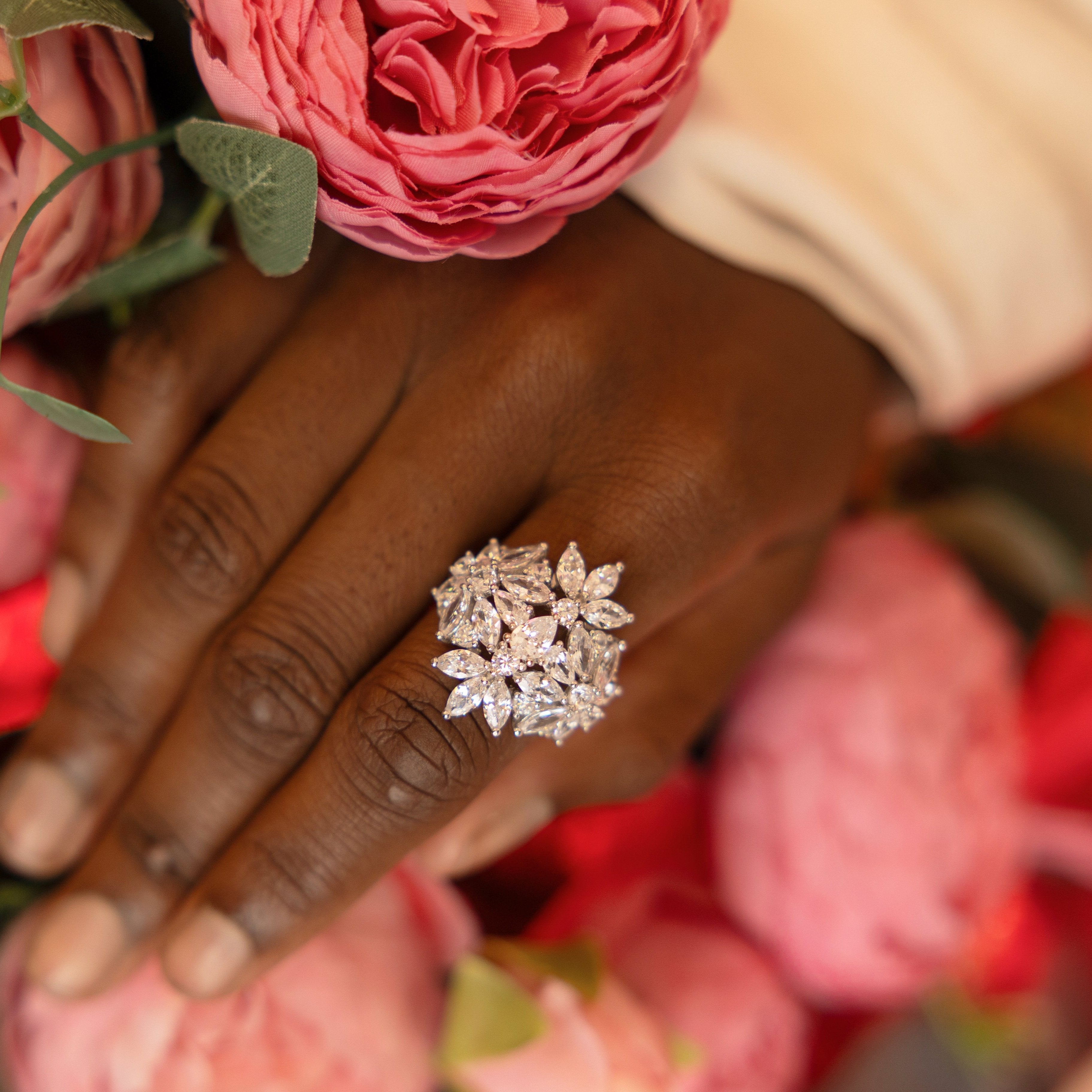 Winter Blossom Cocktail Ring
