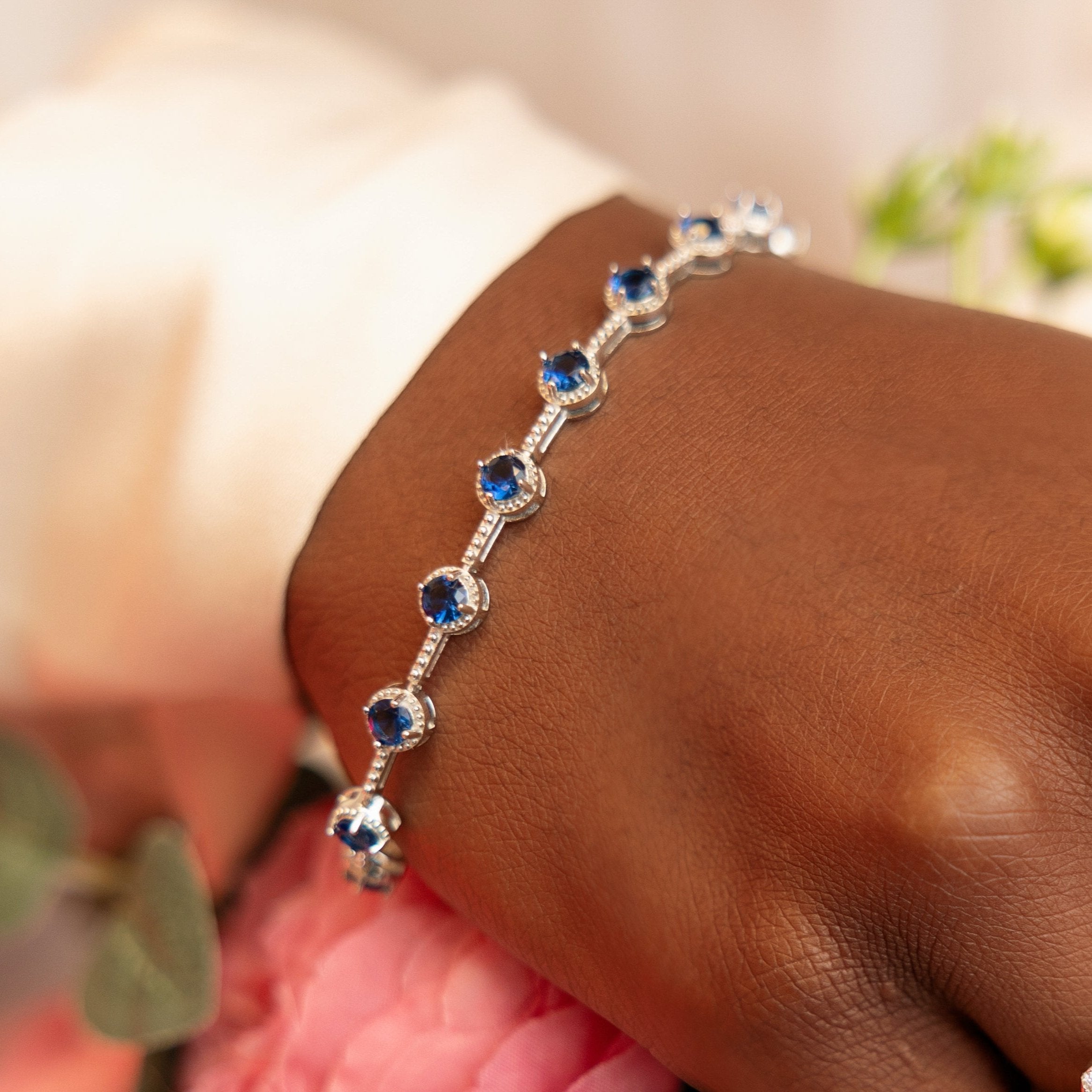 Sapphire Glow Tennis Bracelet - Stunning and Perfect for Everyday Glam