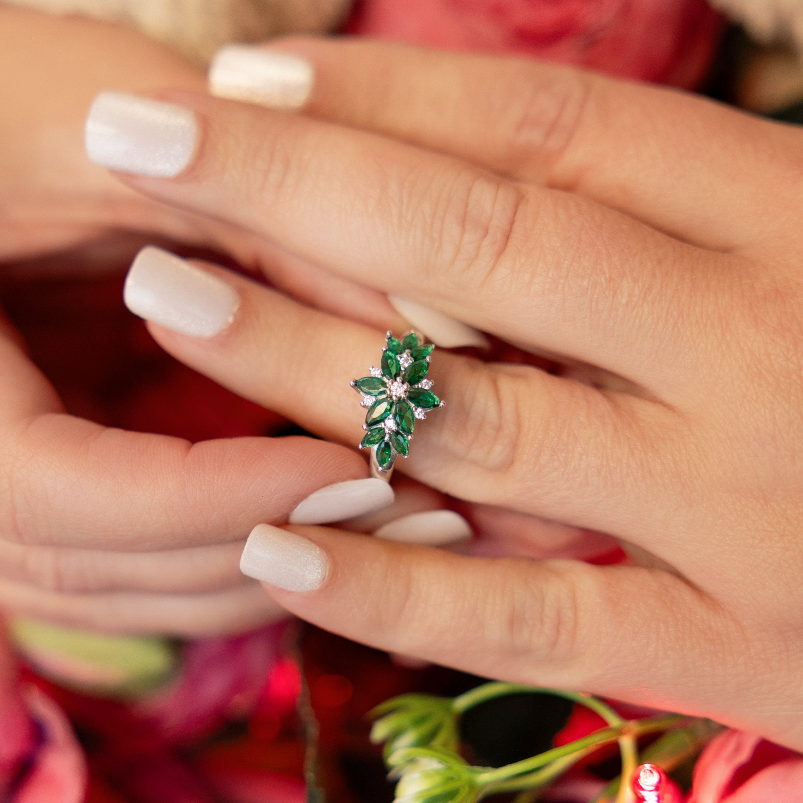 Sage Statement Ring - Perfect for the Holidays!