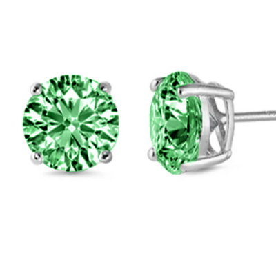 Brilliant round cut 1.25 carat (7mm) stud earrings
Setting made with certified 925 sterling silver, plated in real rhodium
Stone made of simulated Emerald colored material (AAA CZ)
Hypoallergenic and perfect for sensitive ears