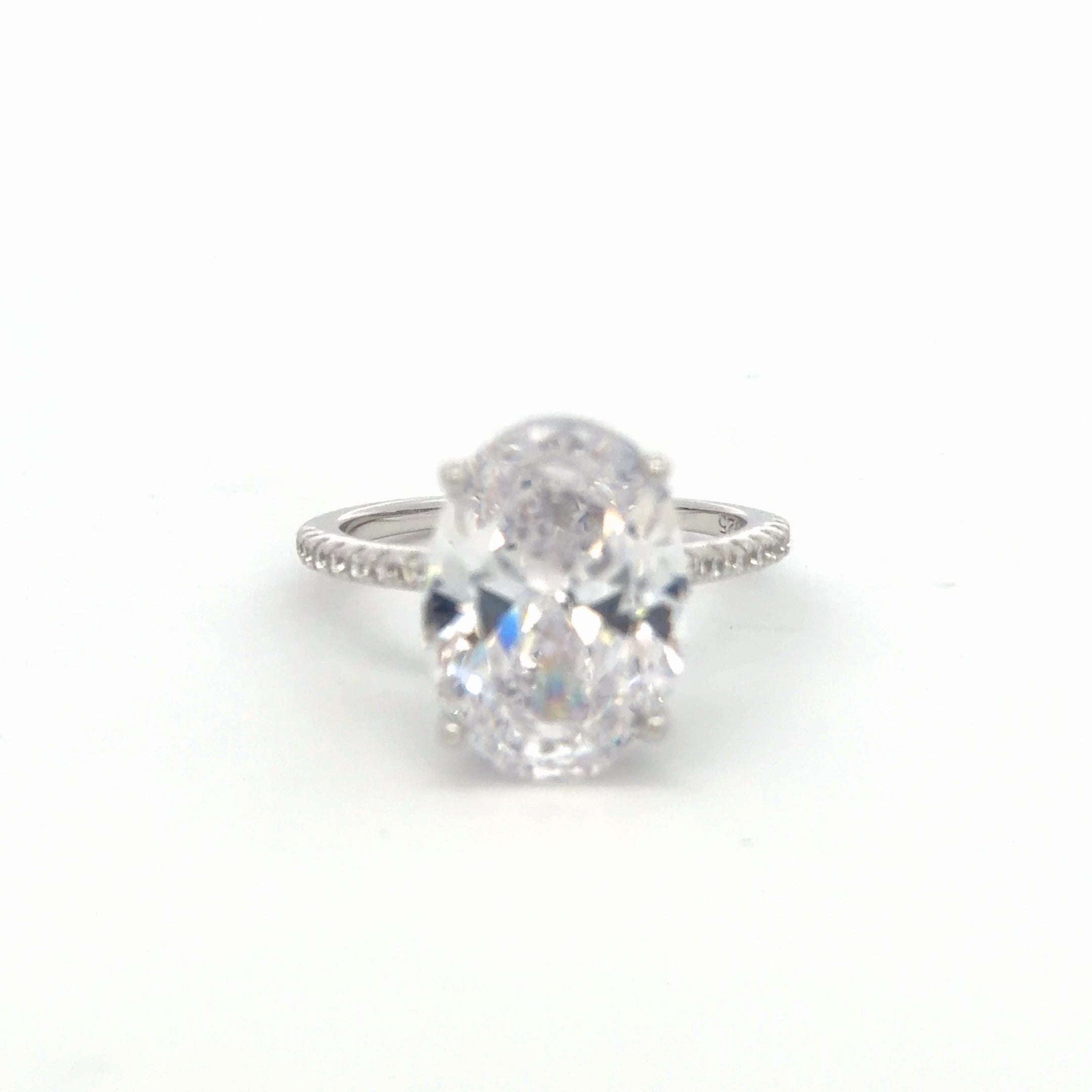 Dolly Five Engagement Ring in Silver- A Starlette Best-Seller with a 4 carat 5A CZ Upgrade