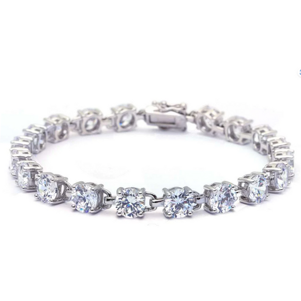 Brilliant Round Tennis Bracelet in Silver