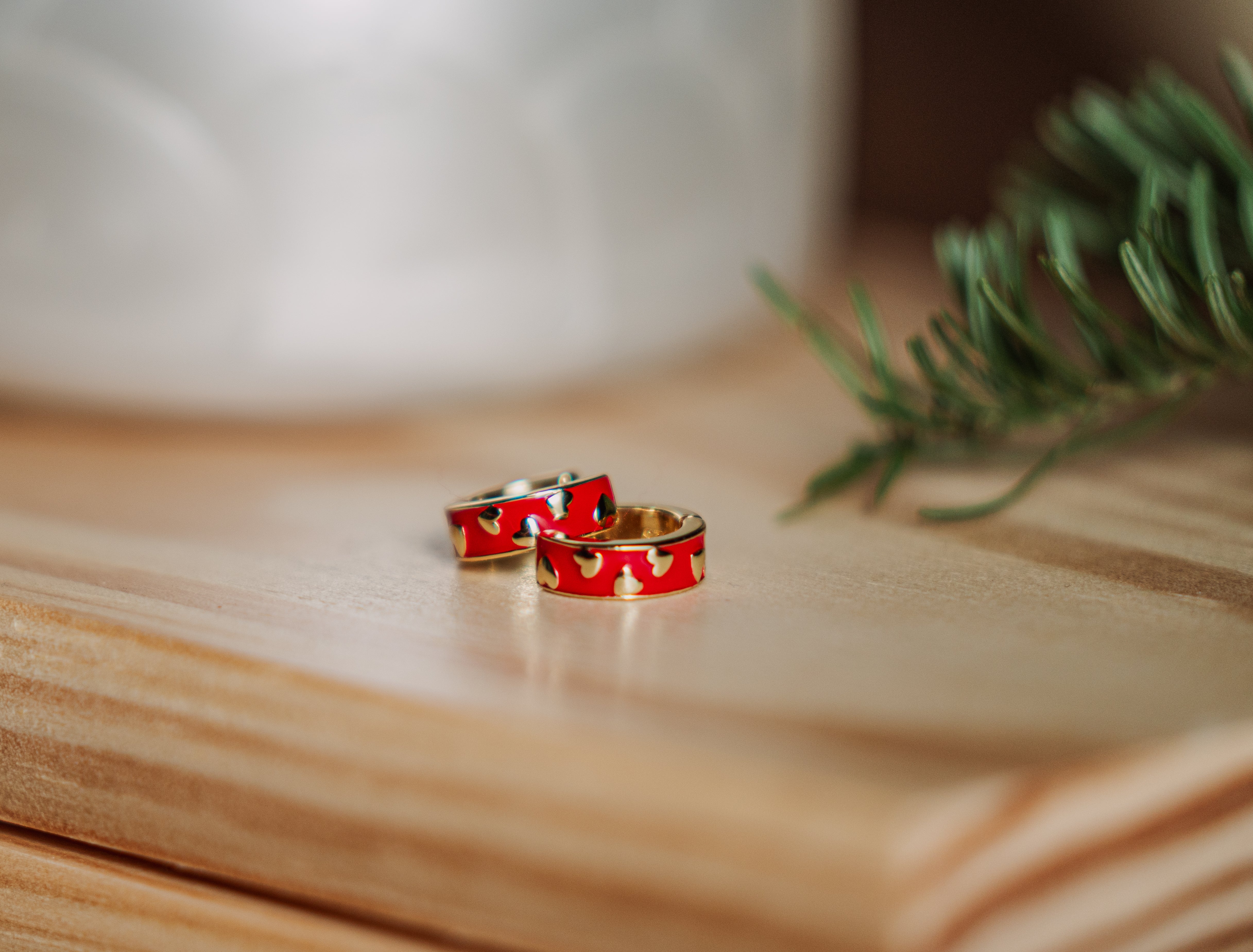 Sweetheart Earrings - Flirty and Fun with a Pop of Red!