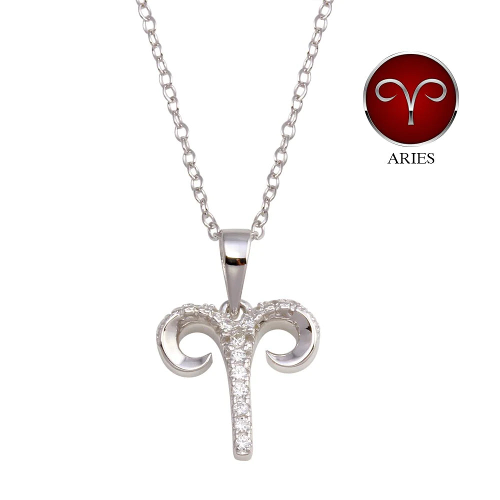Celebrate your passionate, adventurous, and determined spirit with our Silver Aries Zodiac Necklace!
Features your zodiac sign adorned with stunning clear CZ stones
Hanging from a 16-inch chain with a 2-inch extension
Aries: March 21-April 19