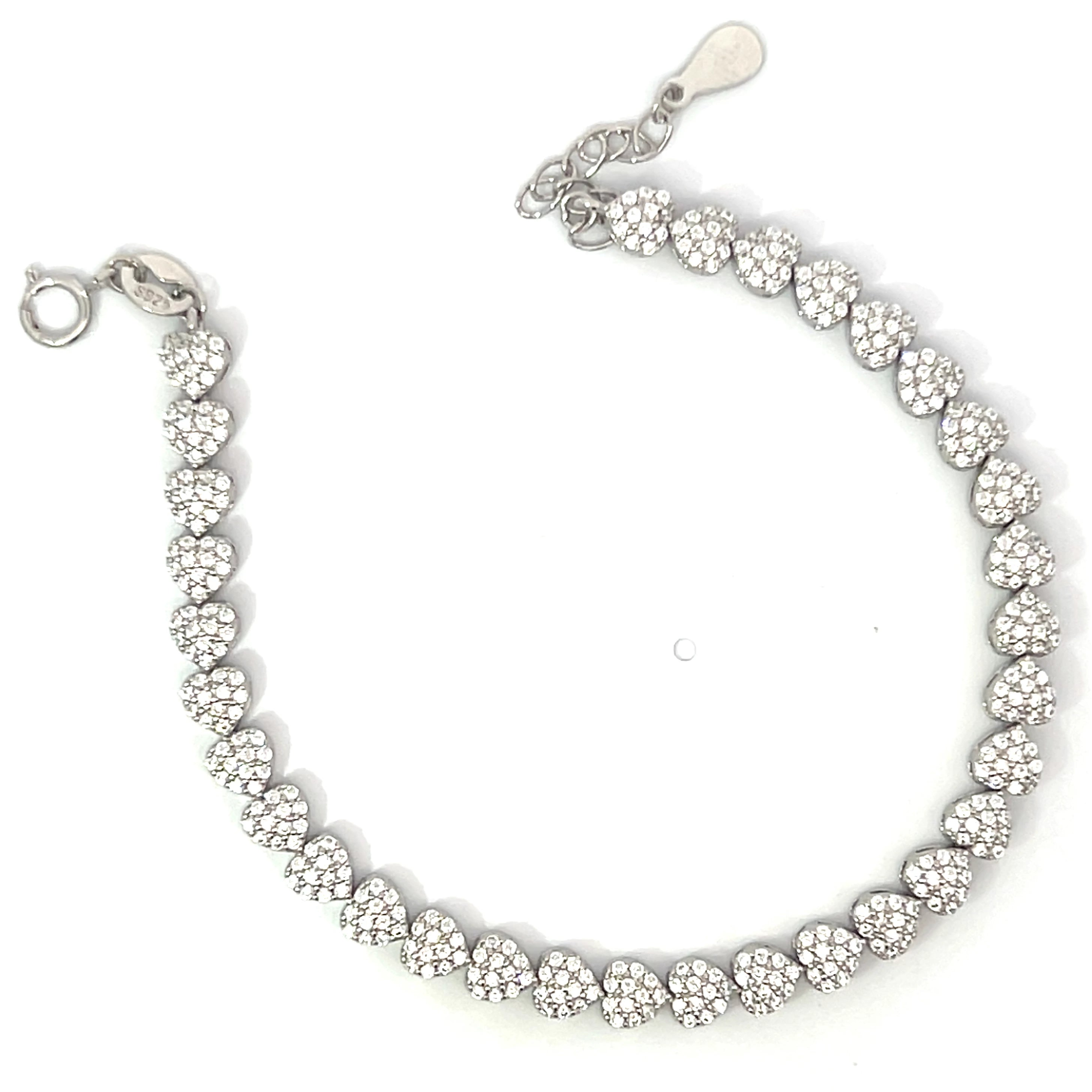 Delicate Heart Bracelet - Unparalleled Sparkle with Hearts
