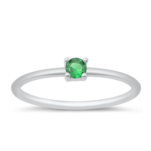 Emerald Round Stackable - Get Ready for Your May Birthday!