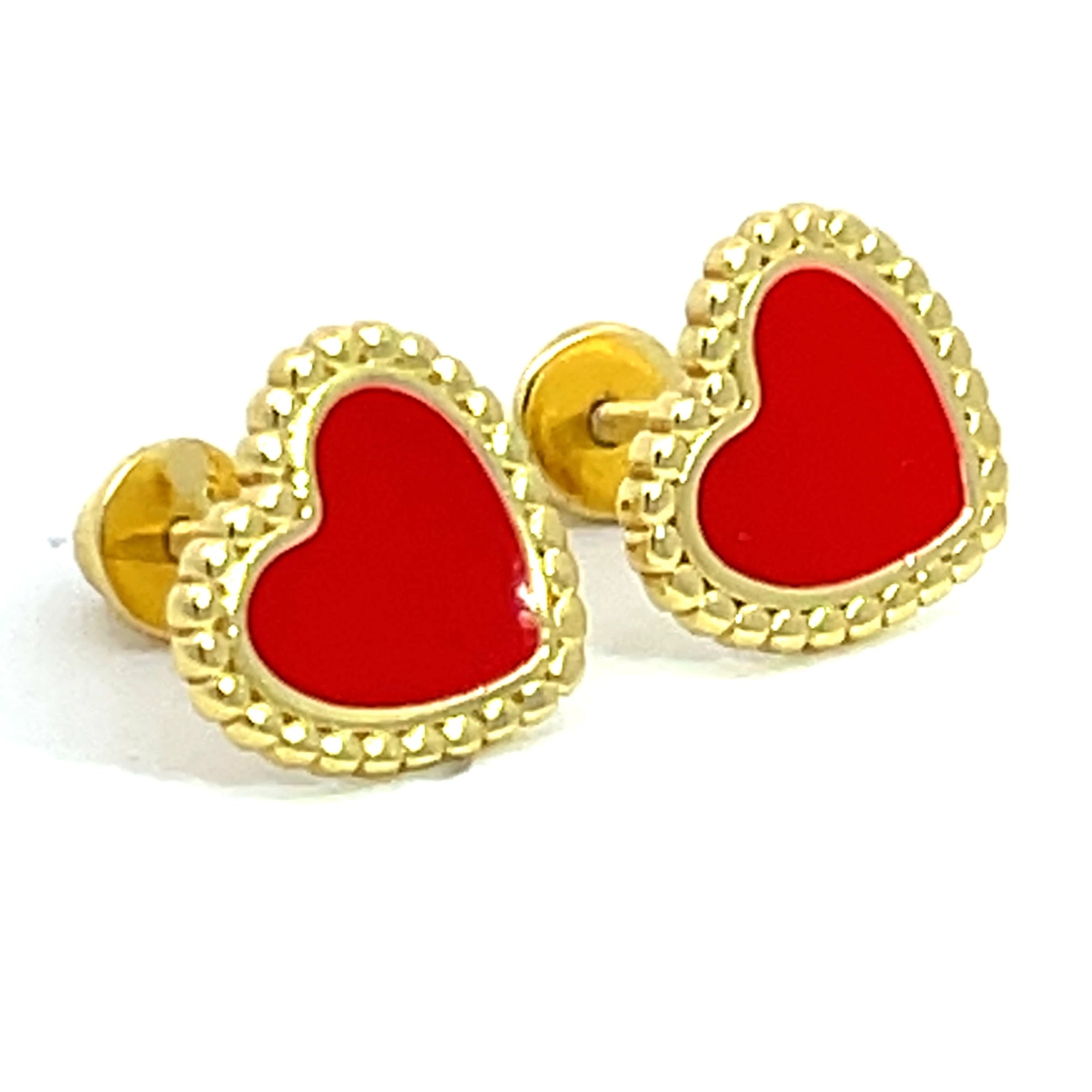 Just Hearts Stud Earrings in Gold - Wear Hearts on Your Sleeve & Ears