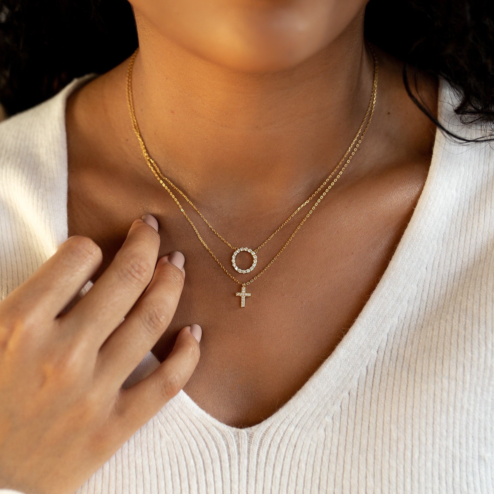 Dainty Cross Necklace in Silver - Perfect Timeless Simplicity