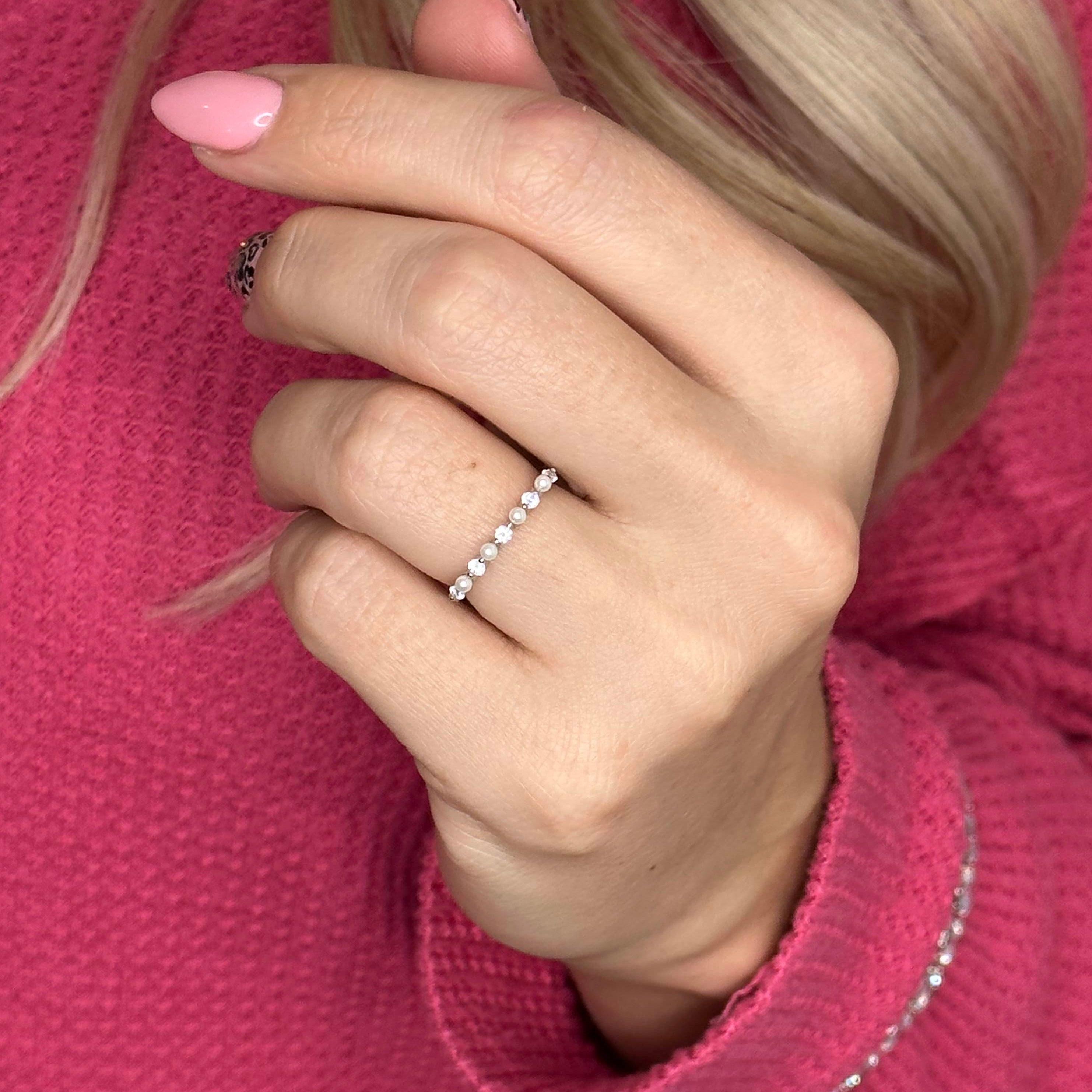 Rose Stackable Ring in Silver - Stepping Up with This Stackable