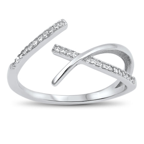 Rachel Ring in Silver - One-of-a-Kind Criss-Cross Design