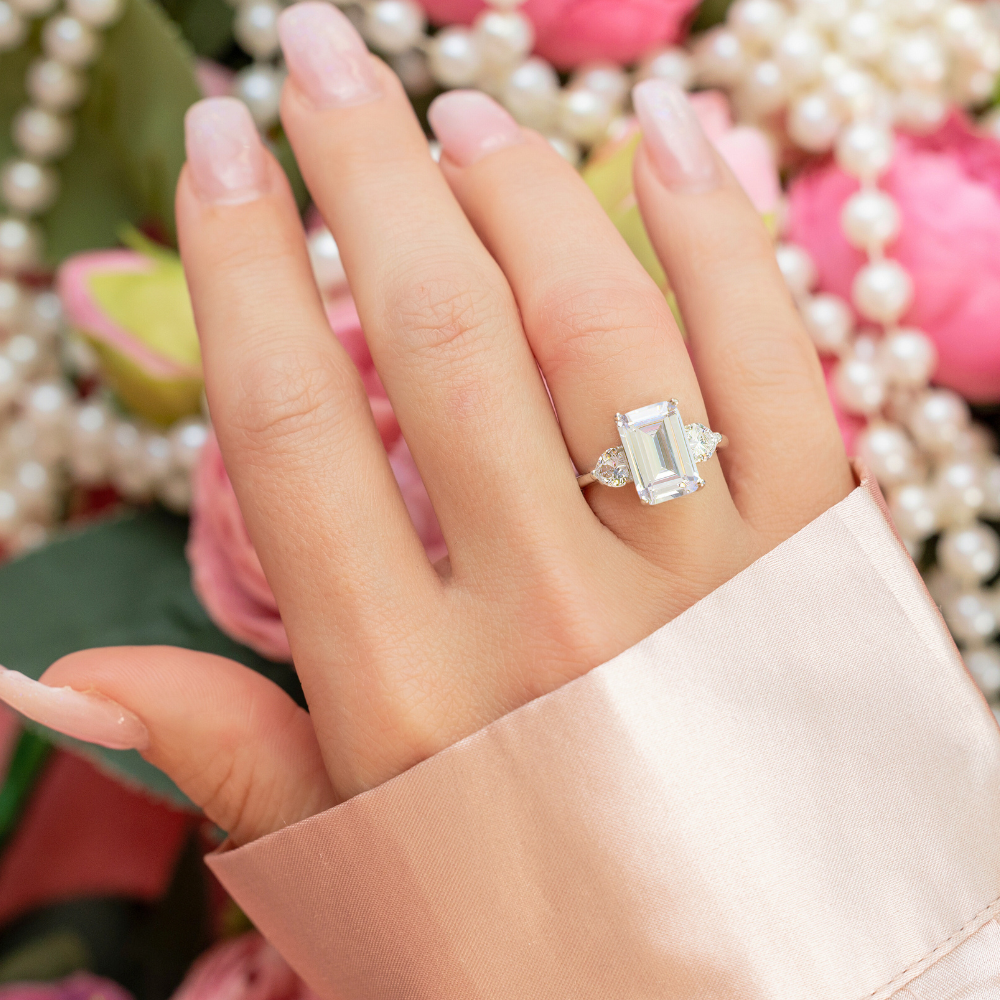 Loretta Engagement Ring in Silver - A Total Stunner!