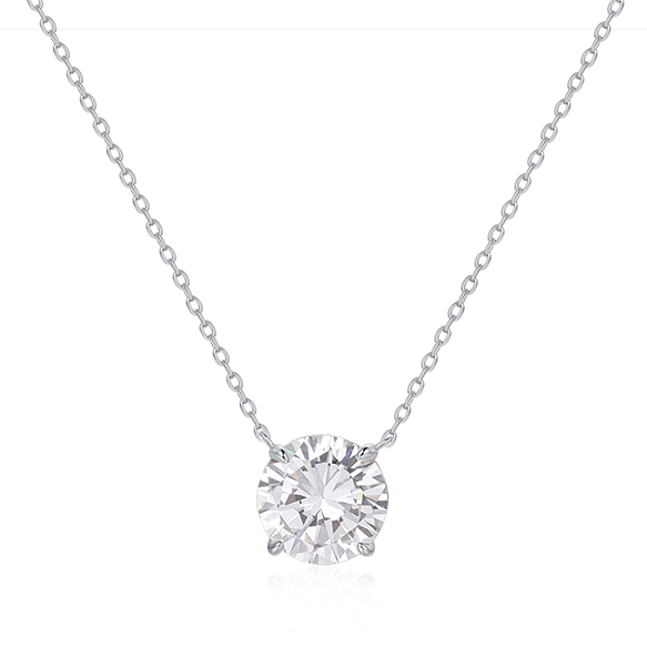 The Olivia 4.5-carat Round-cut Necklace in 925 Silver