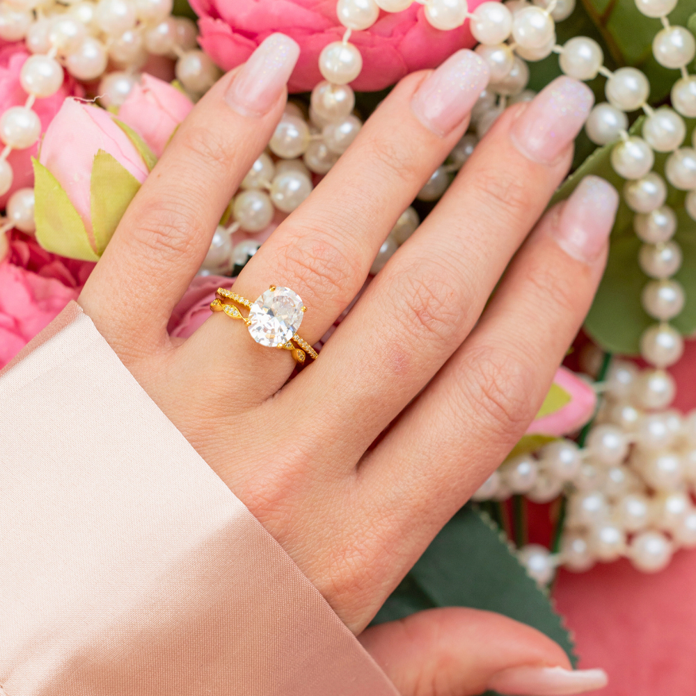 Miley Ring in Gold - Demi-Fine, Fully Fabulous Set