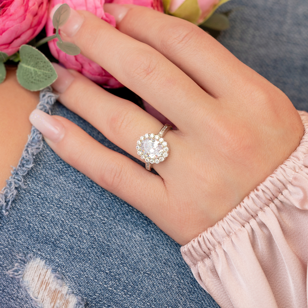 Lucy Engagement Ring in Silver - Say Yes to This Ring!