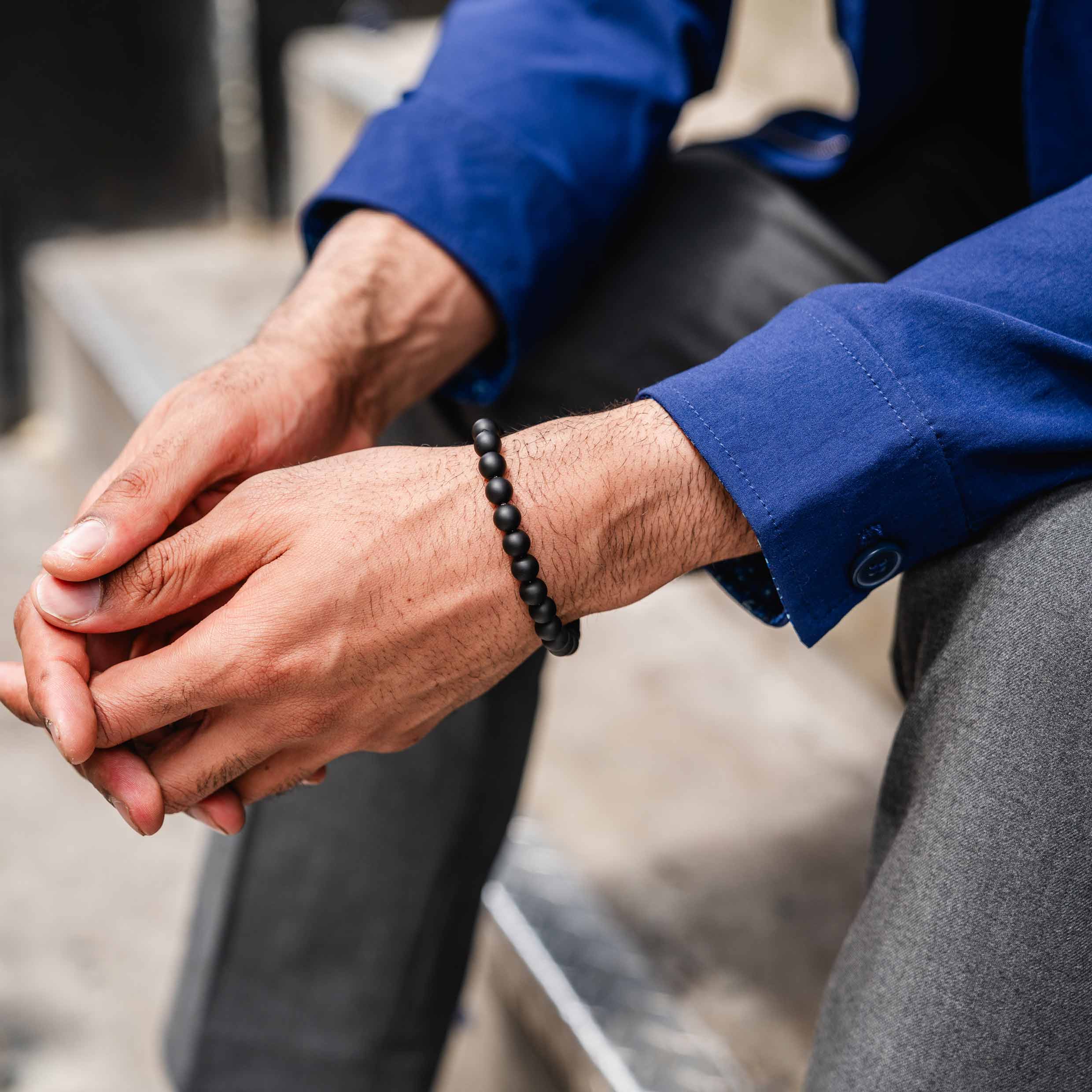 Spiritual Bead Set 8mm - Green & Black Onyx