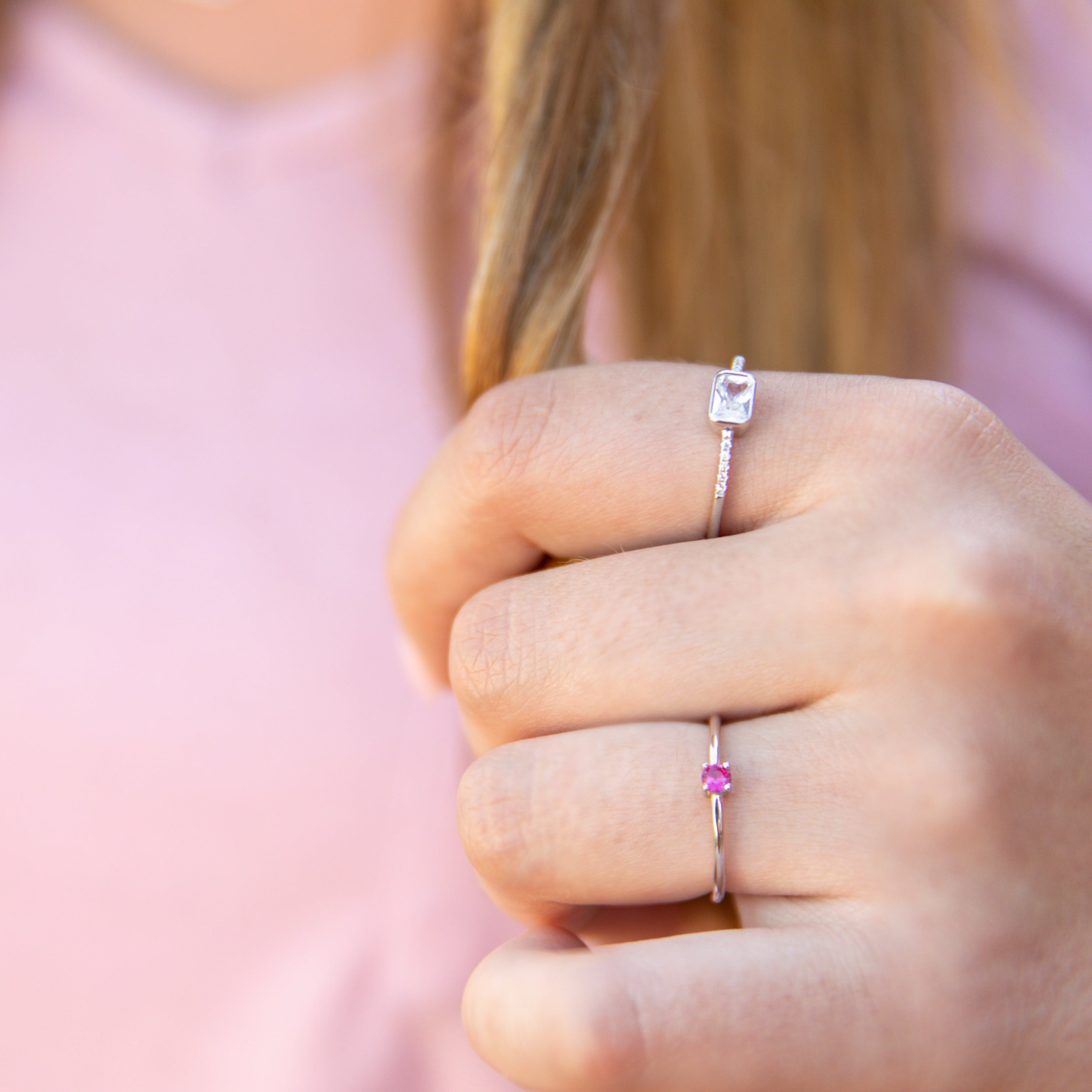 Cora Stackable Ring in Silver- A Stunning Stackable!