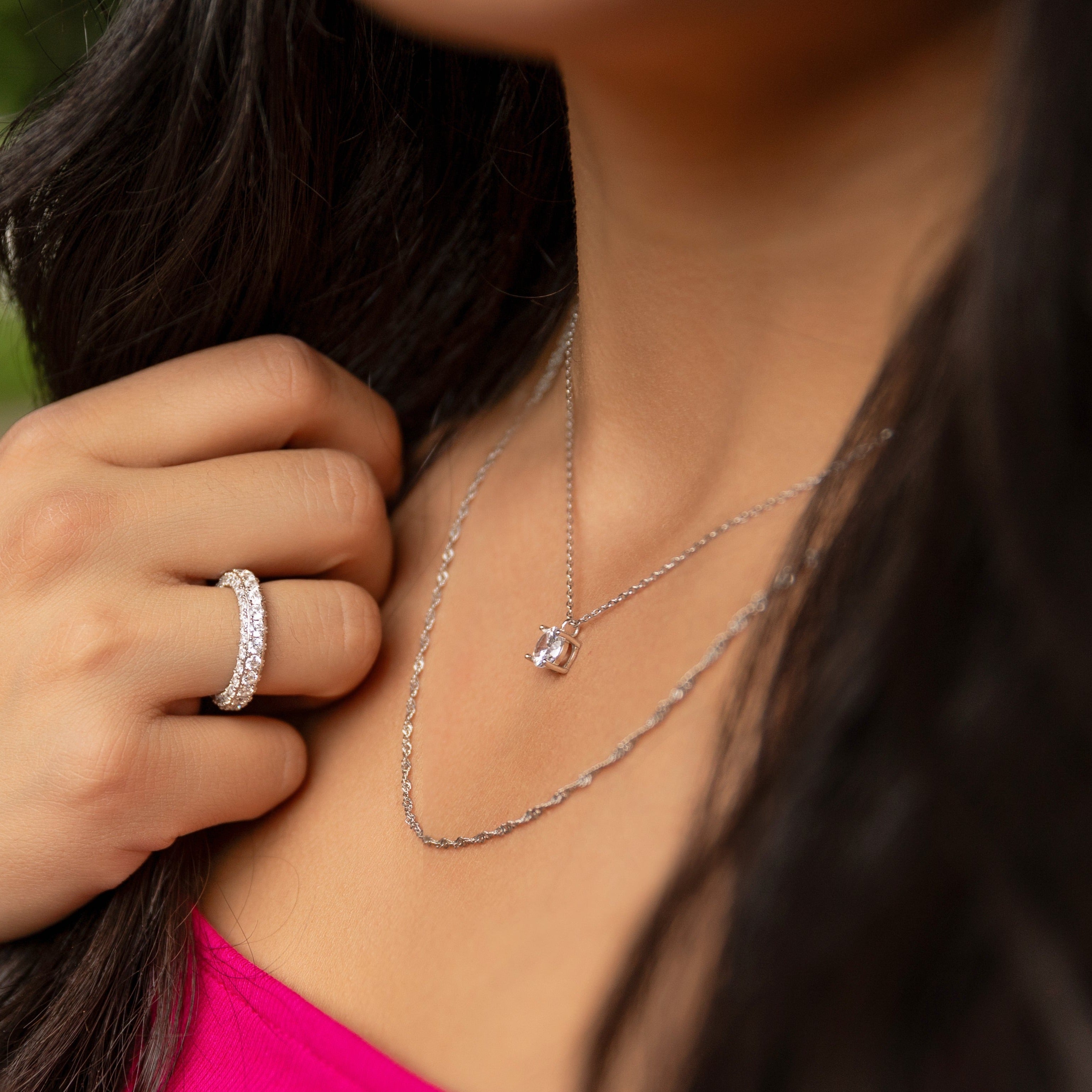 Simple Silver Chain - Classic Rope Style in 18 or 20 Inch Lengths