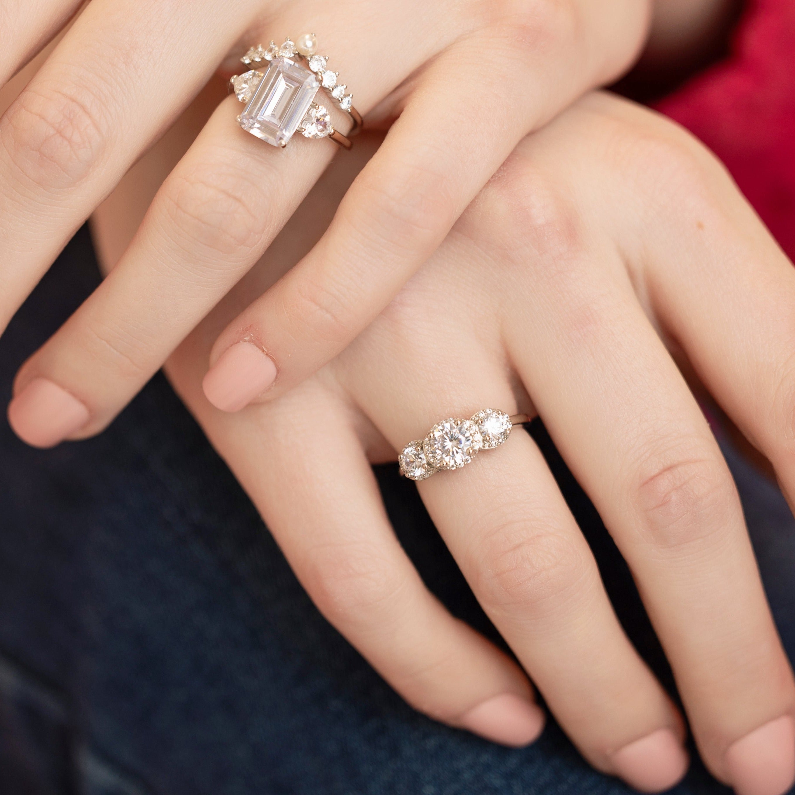 Past, Present, & Future Engagement Ring in Silver - Timeless in the Past, Present, and Future