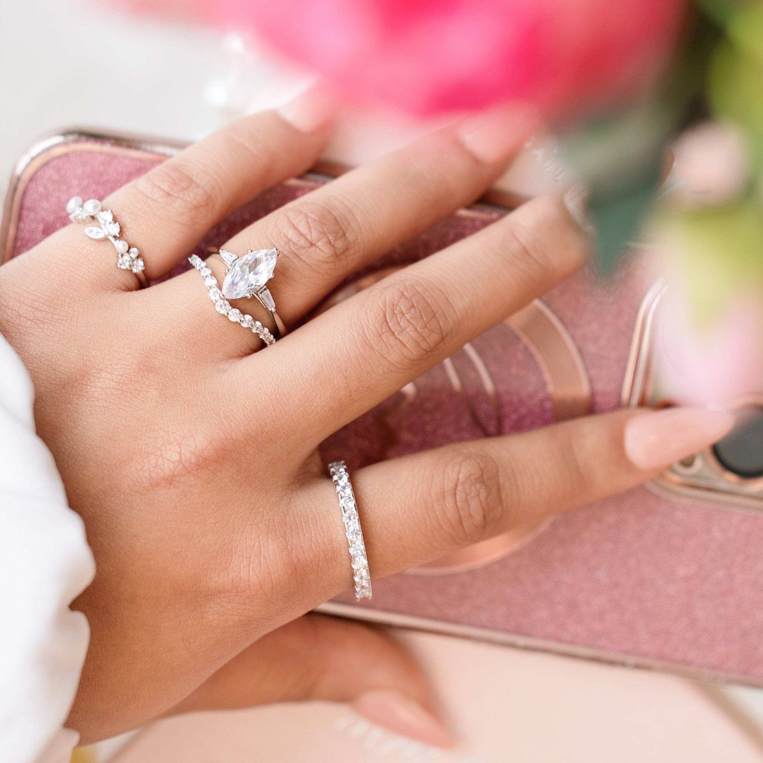 Kayla Eternity Ring in Silver - Stackable Perfection!