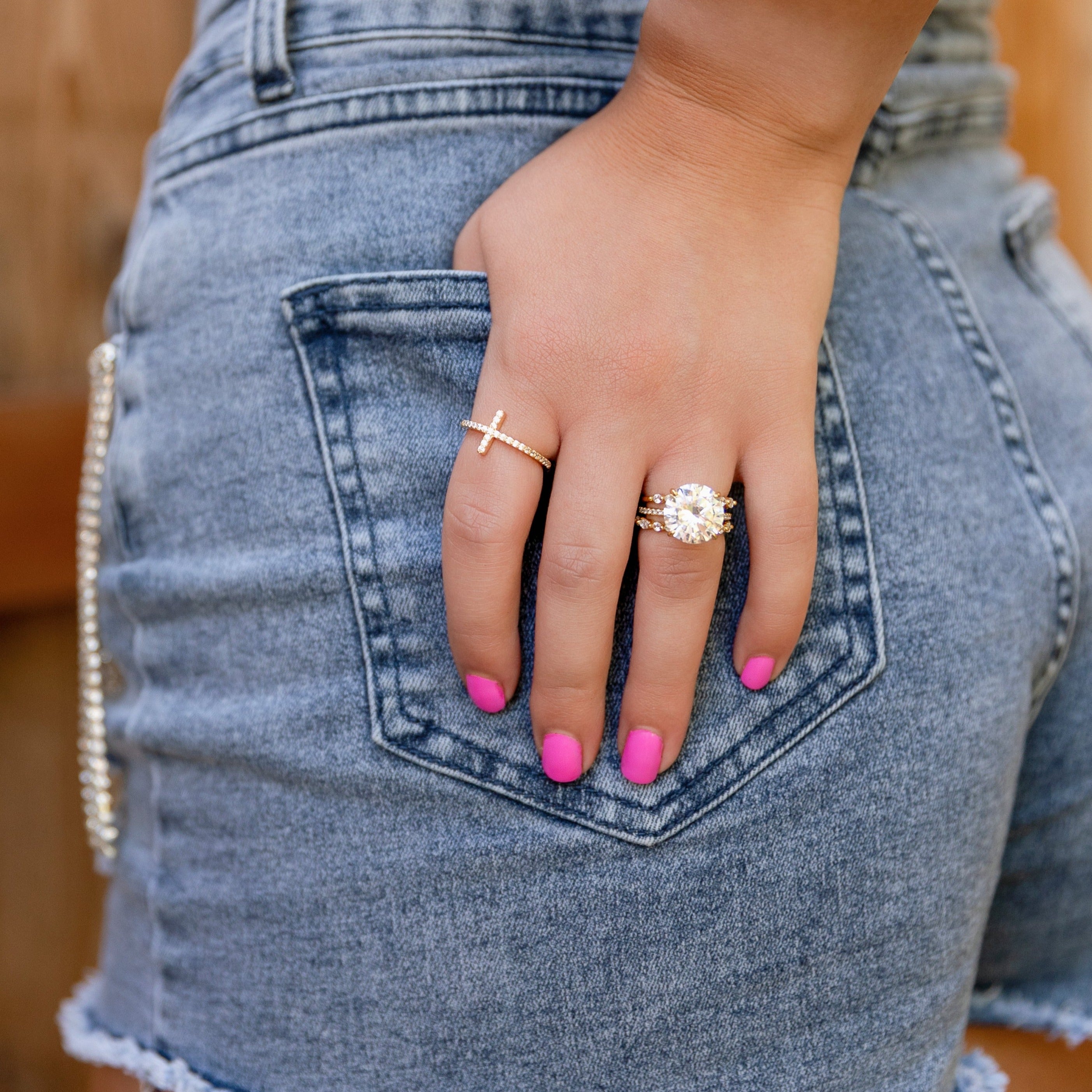 Angela Ring in Gold - Attention Grabbing Detail!