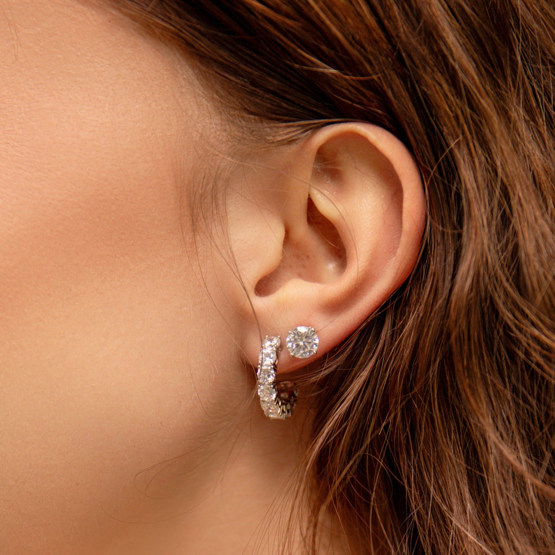 Round Stone Earrings - Classic Look That Can Dress Up or Down