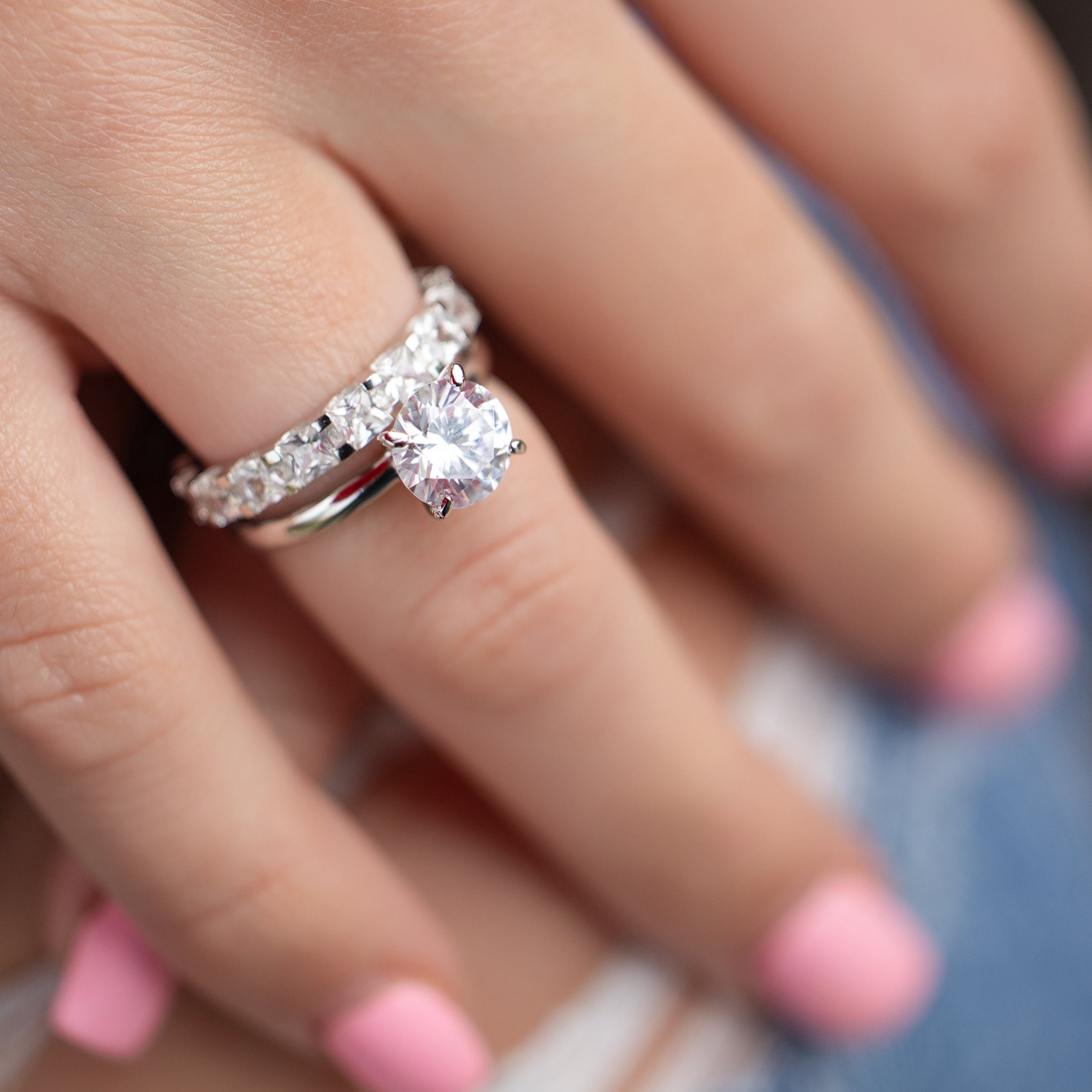 Ava Engagement Ring in Silver - Simply Stunning!