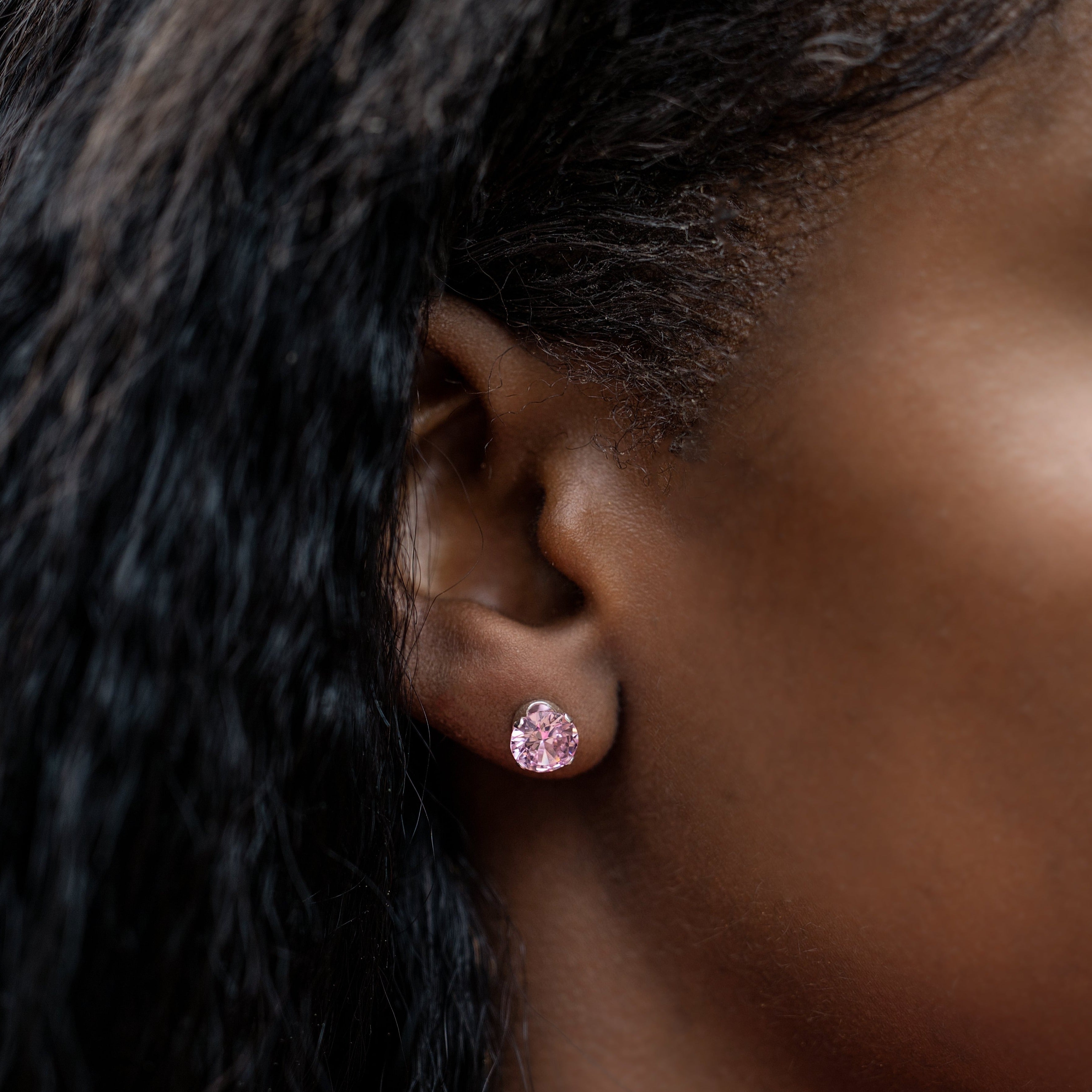 Pink Tourmaline Birthstone Earrings in Silver - Celebrate Your October Birthday
