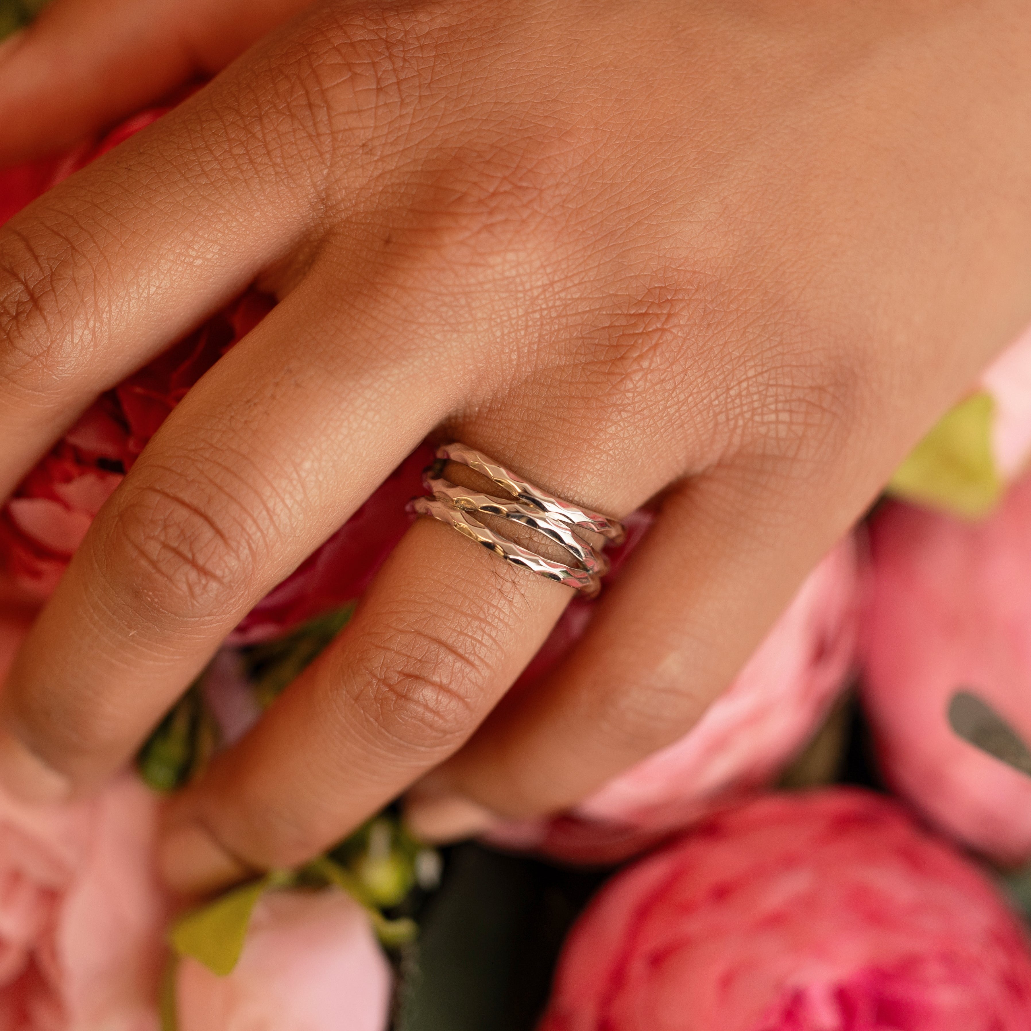 Sylvia Stackable Ring in Silver - Unique Pop for Any Finger!