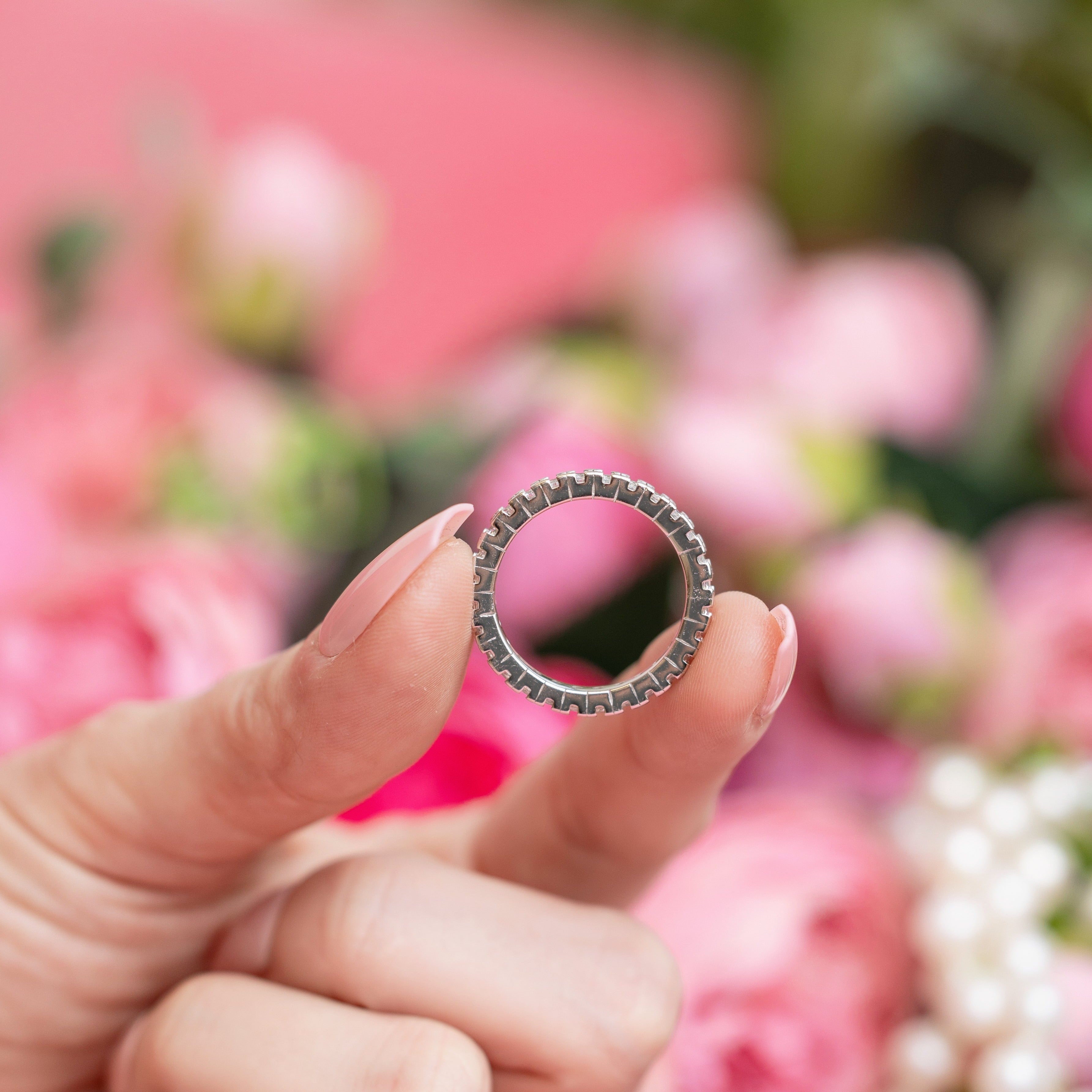 Kayla Eternity Ring in Silver - Stackable Perfection!