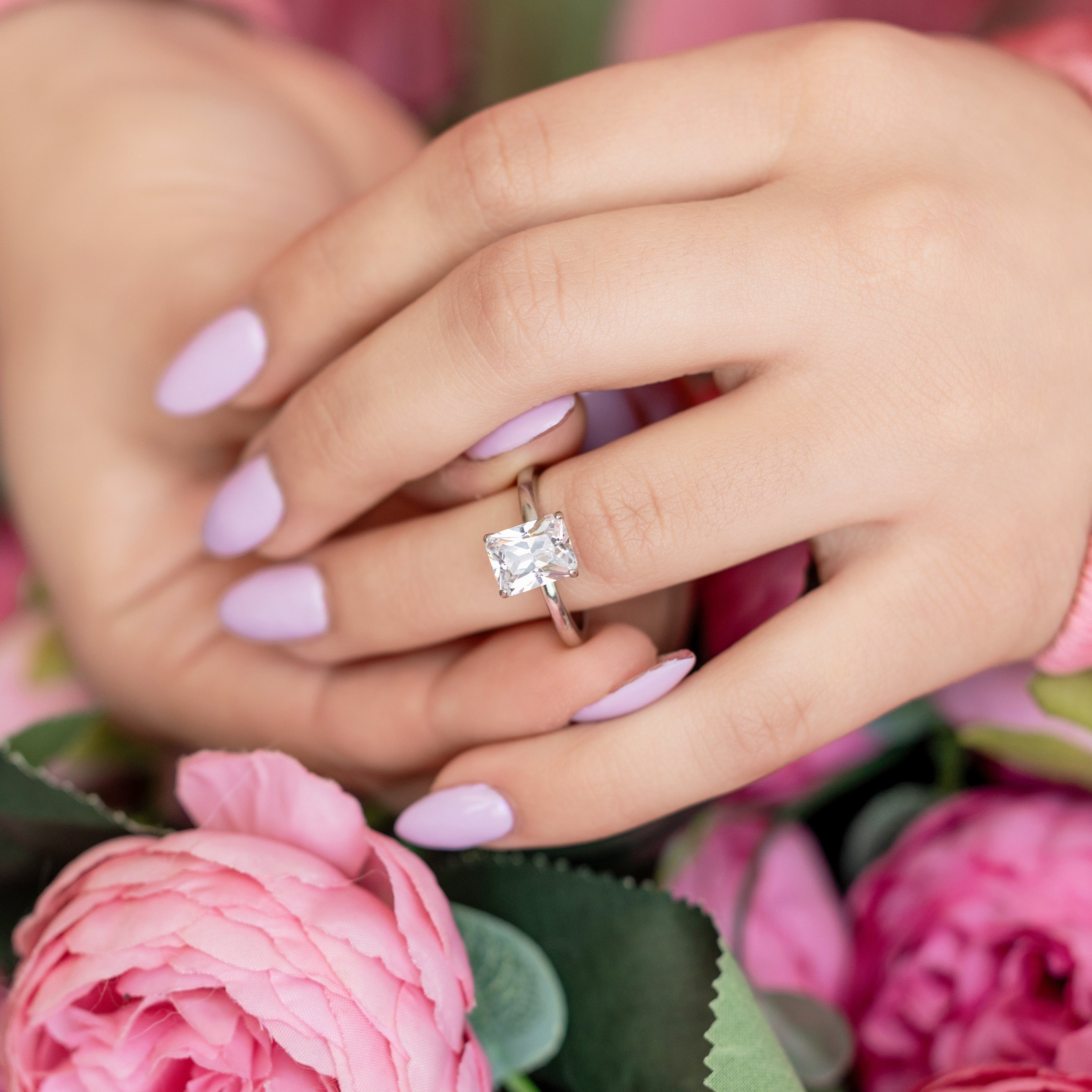 Katherine Engagement Ring in Silver - Essential Brilliance!