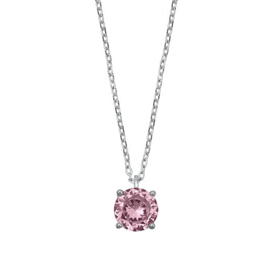 The Pink Brilliant Round necklace is the perfect addition to your wardrobe. Also makes a wonderful gift for your best girlfriend.

Features a stunning 1 carat (7mm) round cut pink stone
Set in 925 certified sterling silver
The stone is 100% simulated diamond material stone (AAA CZ)
Complete with a 16" chain and 2" extension