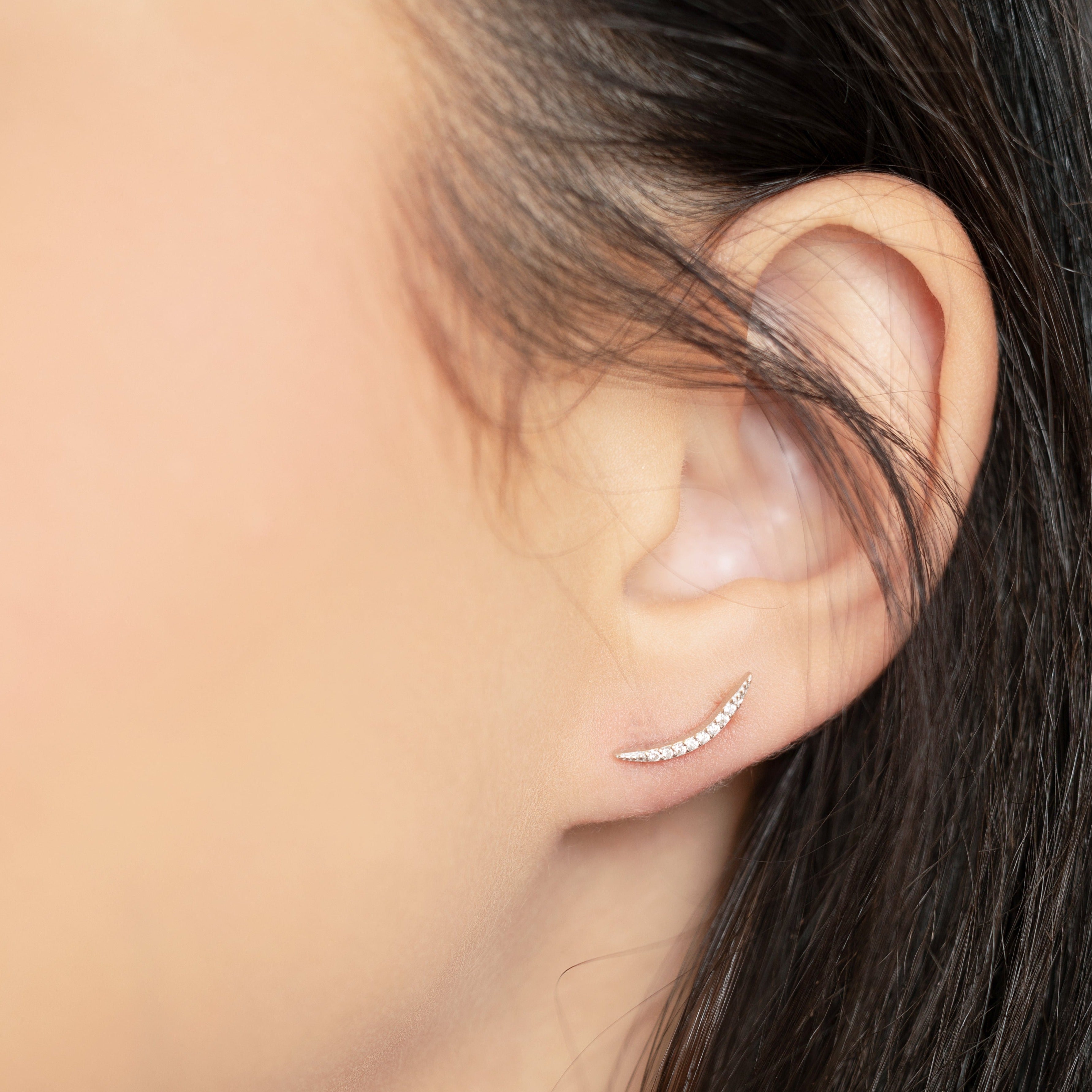 Crescent Earrings in Silver - These Are Perfect for Day to Day Wear!