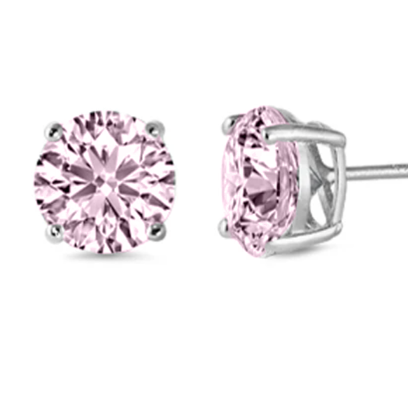 Brilliant round cut 1.25 carat (7mm) stud earrings
Setting made with certified 925 sterling silver, plated in real rhodium
Stone made of simulated Pink Tourmaline colored material (AAA CZ)
Hypoallergenic and perfect for sensitive ears