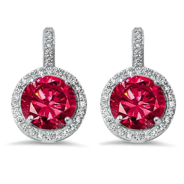 Ruby Drop Earrings - Flawless Red for Everyday Wear