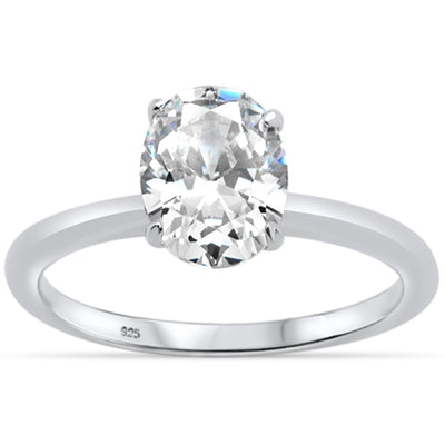 Features a 1.5-carat solitaire stone
Set in sterling silver using a prong setting
Available in sizes 4 through 10 