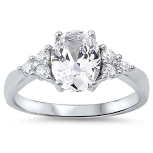 Yvette Engagement Ring in Silver - Hands Down Winner for Sparkle and Shine!